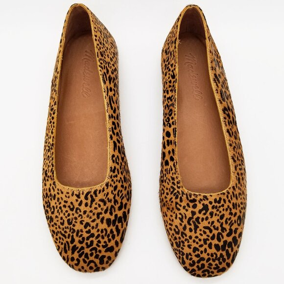 NEW Madewell The Cory Flat in Leopard Calf Hair Desert Dune Multi Size 6 $118 - Picture 13 of 16